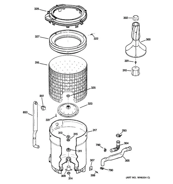 WG04L01202 Washer Agitator Assembly - Image 5