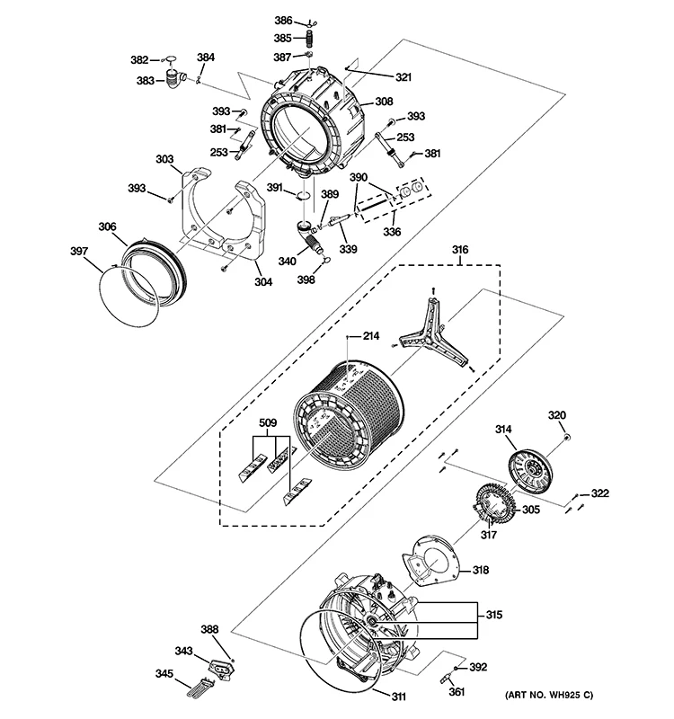 WG04L03048 Washer Basket ASM - Image 3