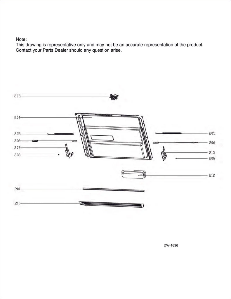 WG04L05892 Dishwasher Inner Door Assembly - Image 5