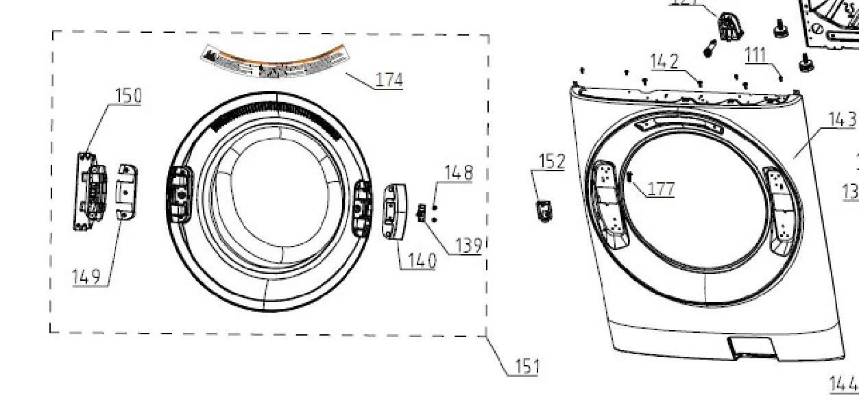 WG04L06809 Washer Door Strike - Image 2