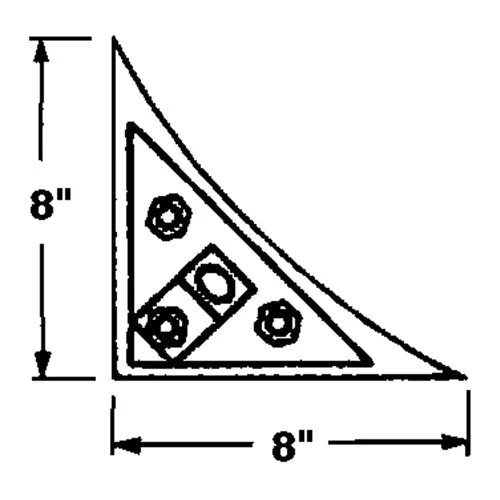 Wheel Chock, 8" x 8" x 8", Black - Image 2