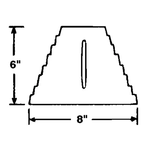 Wheel Chock, 9" x 8" x 6", Black - Image 3