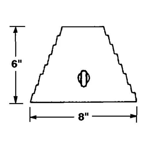 Wheel Chock, 9" x 8" x 6", Black - Image 2