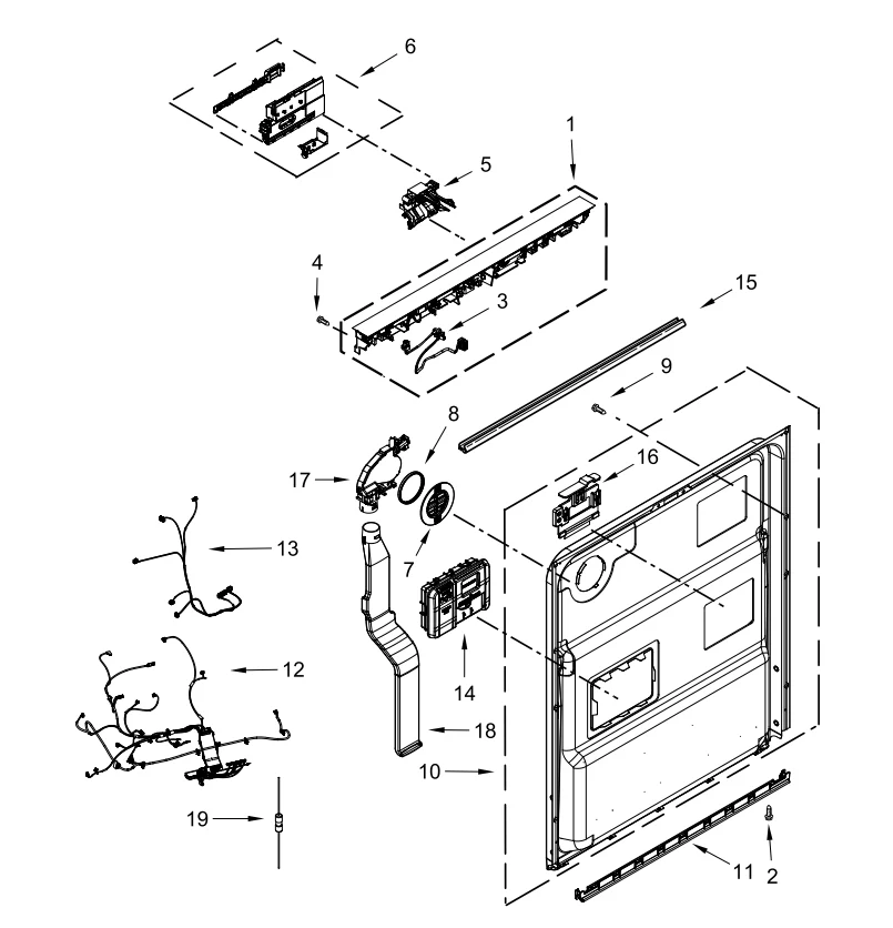 Whirlpool Dishwasher Door Seal W11664713 (Replaces W11454757, W11163967, W11484890) - Image 6