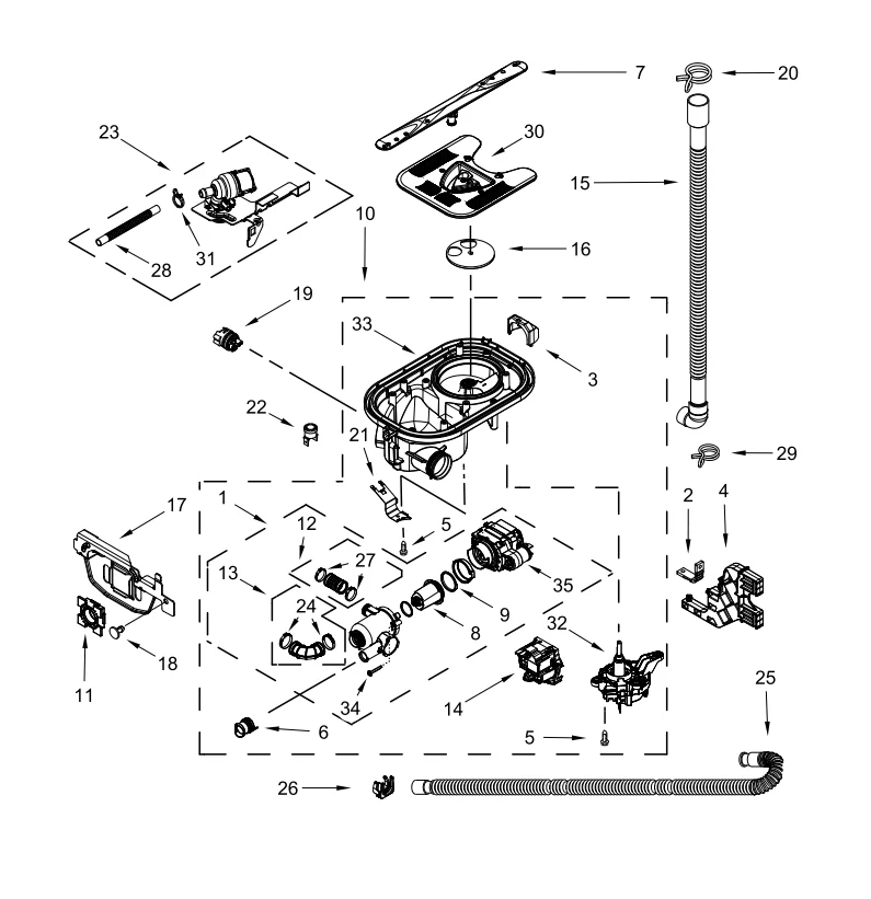 Whirlpool Dishwasher Drain Pump W11497943 (Replaces W11235873) - Image 5