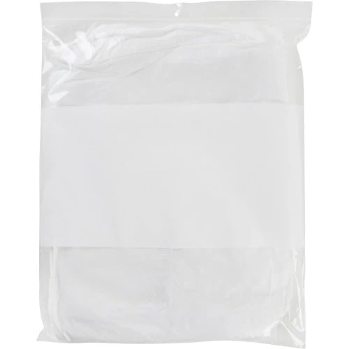 White Block Poly Bags, Reclosable, 15" x 12", 2 mils - Image 2