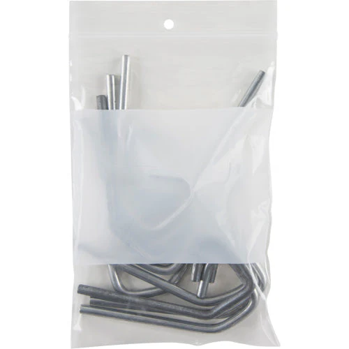 White Block Poly Bags, Reclosable, 6" x 4", 2 mils - Image 2