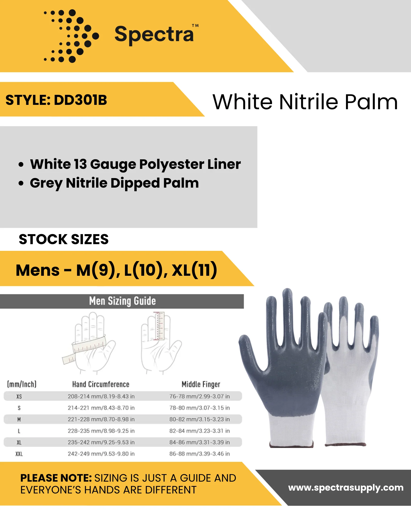 White Nitrile Palm - Image 2