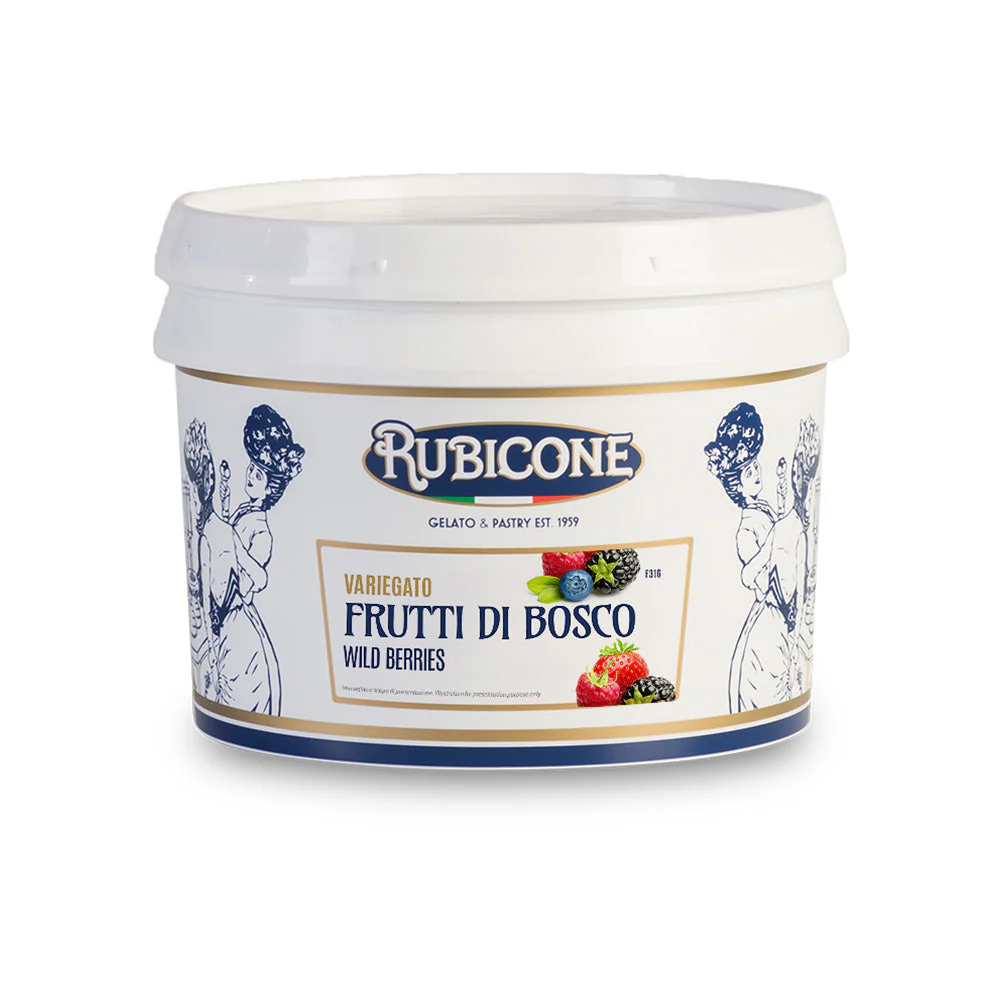 Wild Berry Sundae Dessert Topping - 3 KG Bucket - Wild Berries Variegate - Rubicone Canada - Ships Free Within Canada on Orders Above CAD $199 - Image 2