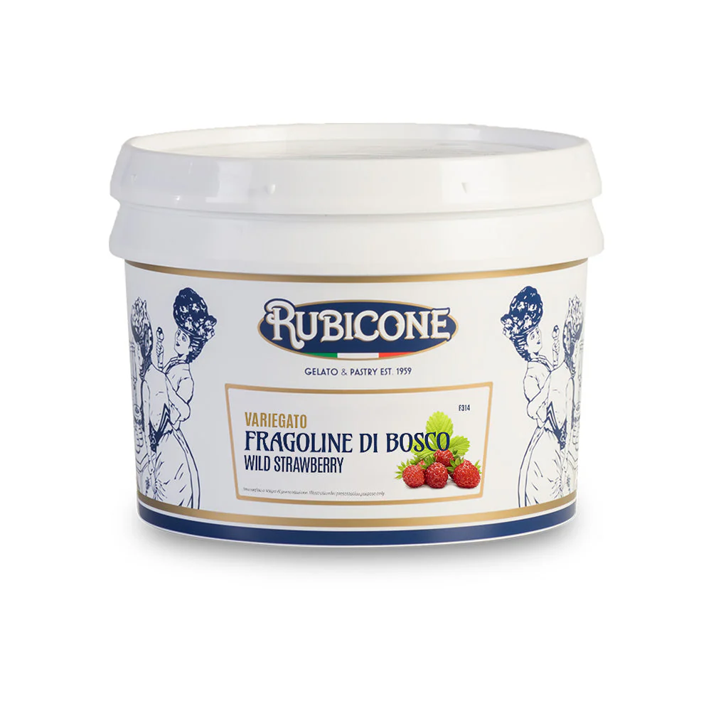 Wild Strawberry Sundae Dessert Topping - 3 KG Bucket - Wild Strawberry Variegate - Rubicone Canada - Ships Free Within Canada on Orders Above CAD $199 - Image 2