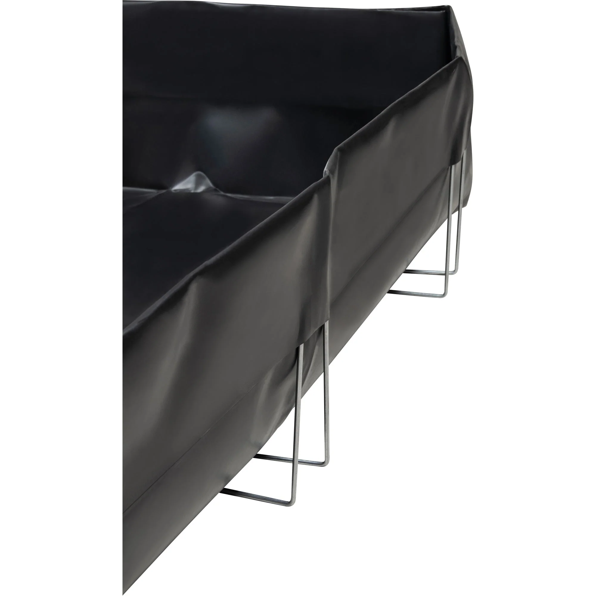 Wire Bracket Berm, 748 US gal. Capacity, 10' W x 10' L x 12" H, L-Bracket - Image 2
