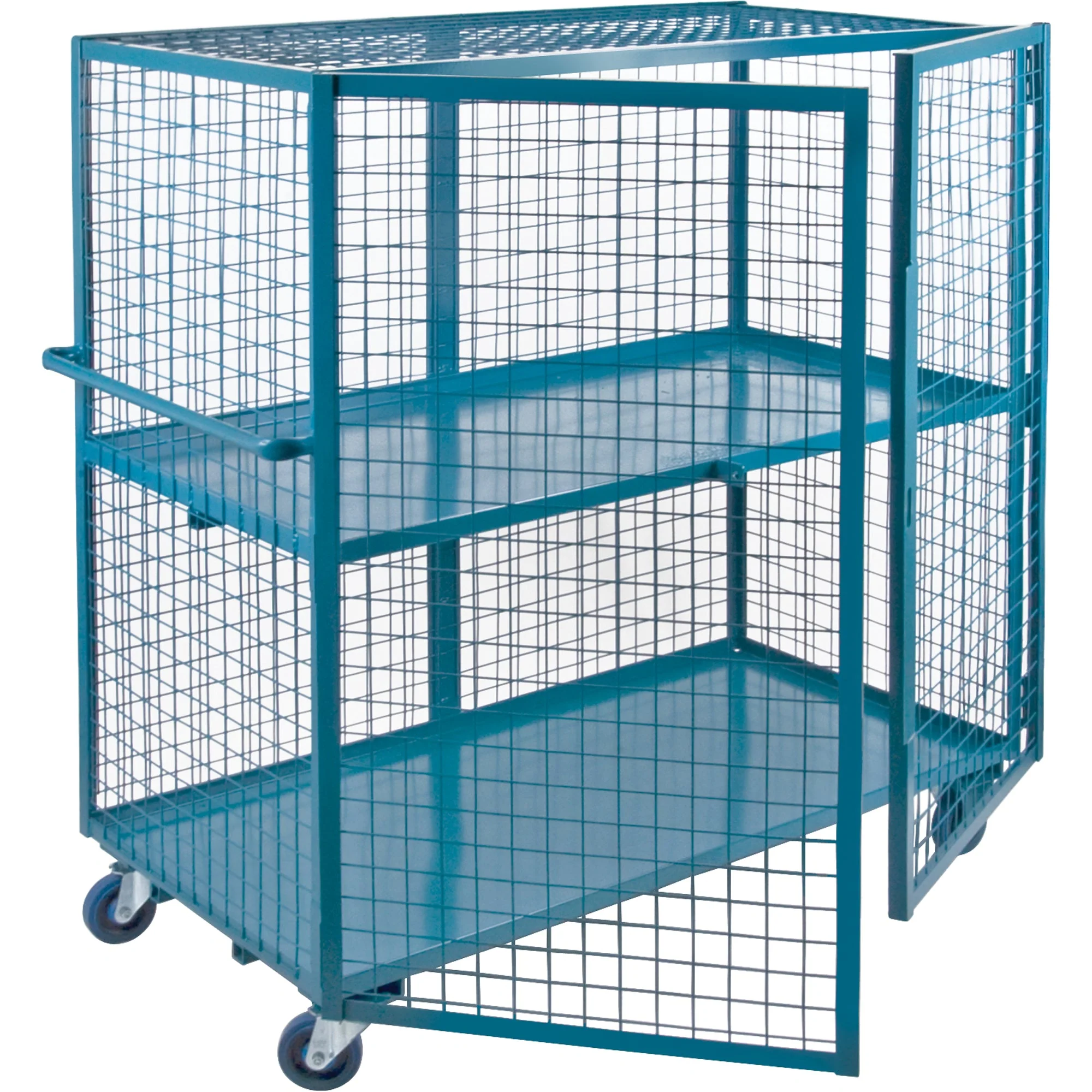 Wire Mesh Truck, 2 Tiers, 39" L x 26" W x 62.5" H, 1200 lbs. Cap.