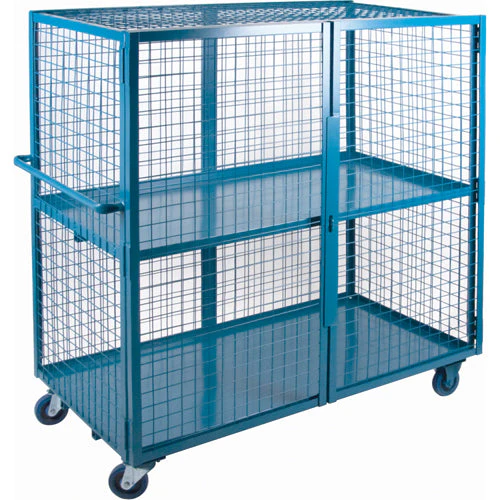 Wire Mesh Truck, 2 Tiers, 63" L x 32" W x 62.5" H, 1200 lbs. Cap. - Image 2