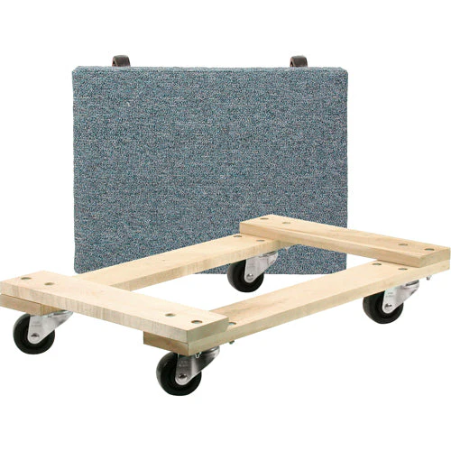Wood Dollies - Medium-Duty, Polyolefin Wheels, 900 lbs. Capacity, 18" W x 24" D x 7" H - Image 2