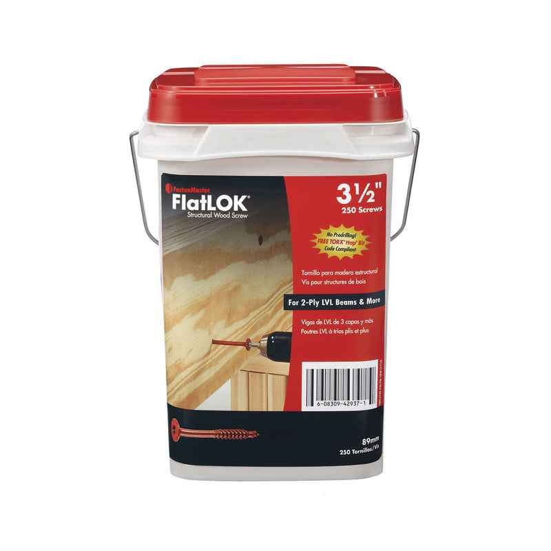 FastenMaster FlatLok No. 14 X 3-1/2 in. L Torx Ttap Epoxy Coarse Wood Screws 250 pk - Image 2