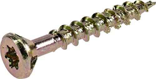 Hillman Power Pro No. 8 X 1-1/4 in. L Star Yellow Zinc Wood Screws 1 lb 242 pk - Image 3