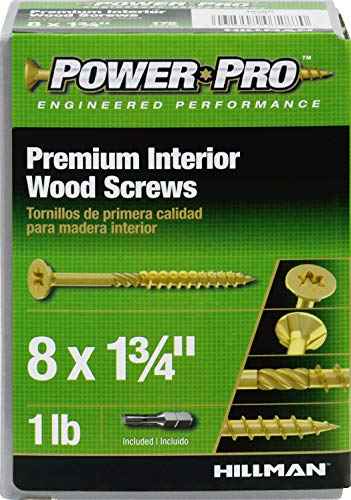 Hillman Power Pro No. 8 X 1-3/4 in. L Star Yellow Zinc Wood Screws 1 lb 175 pk - Image 3