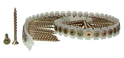 Senco DuraSpin No. 8 X 2 in. L Square Yellow Zinc Coarse Wood Screws 1000 pk - Image 2