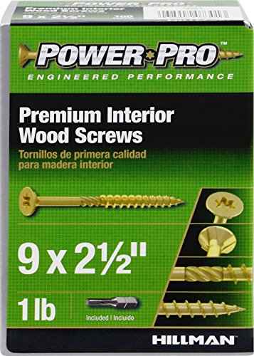 Hillman Power Pro No. 9 X 2-1/2 in. L Star Yellow Zinc Wood Screws 1 lb 100 pk - Image 3