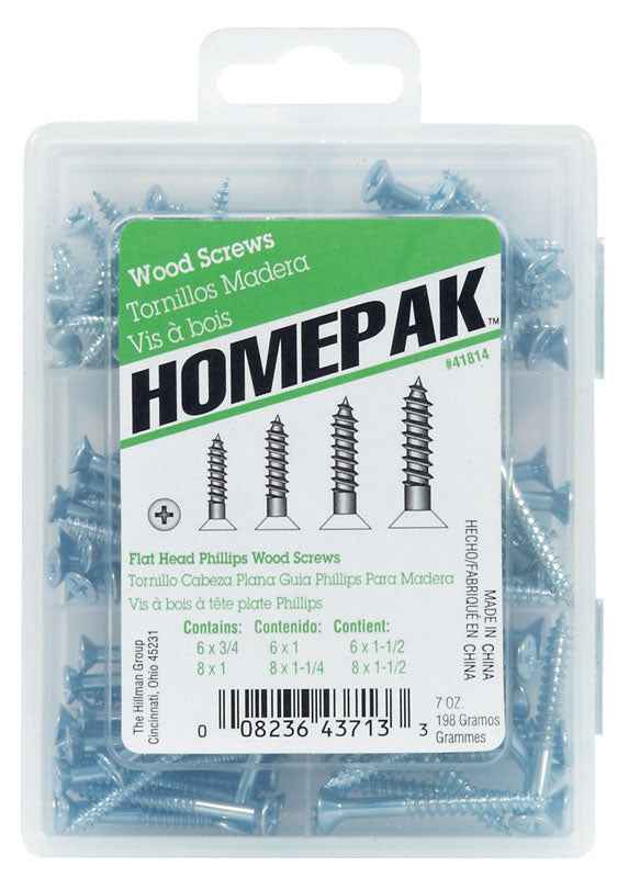 Hillman Homepak Assorted x Various in. L Phillips Zinc-Plated Wood Screw Assortment (Pack of 5) - Image 2