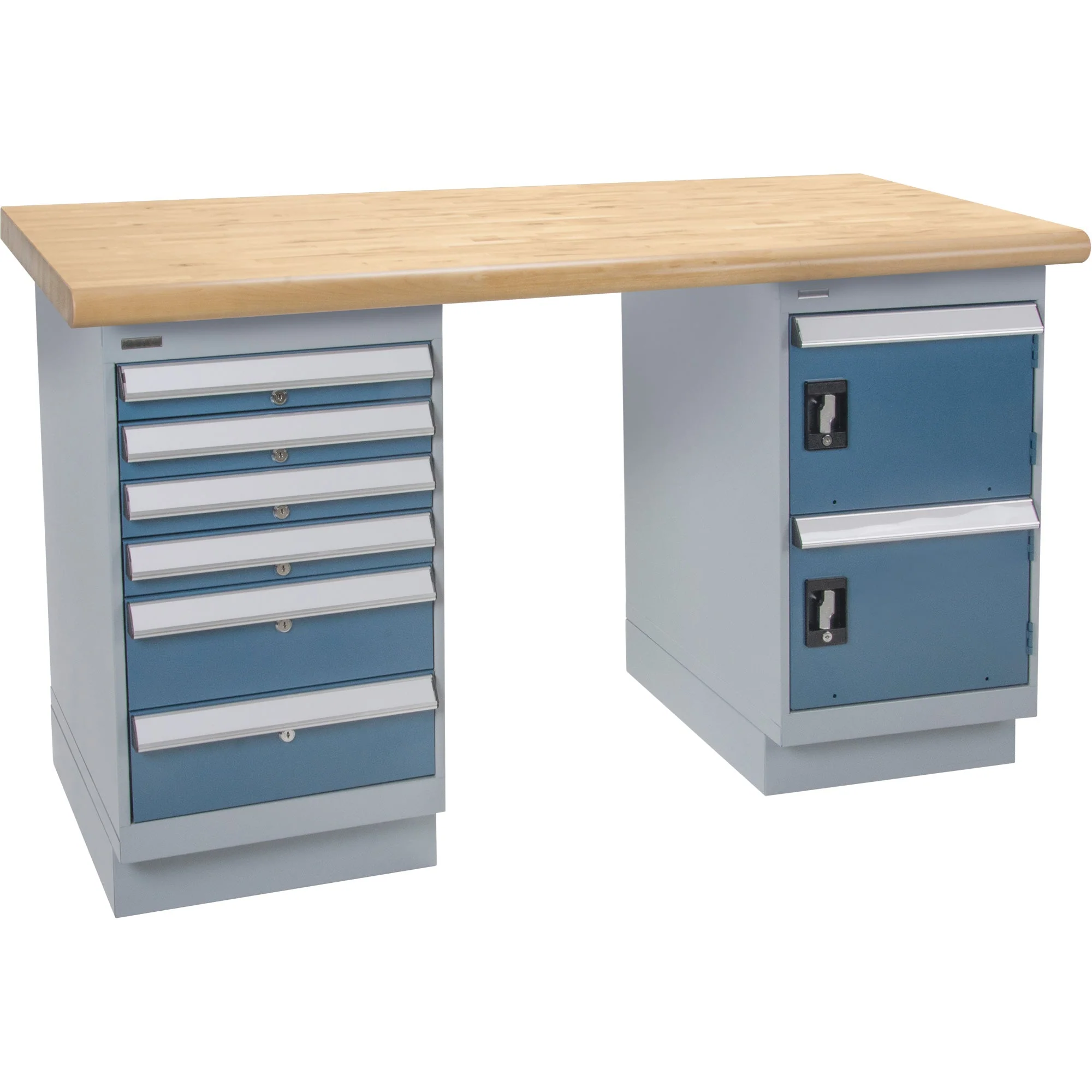 Workbench, Door & Drawers, 2500 lbs. Cap., 60" W x 30" D, 34" H