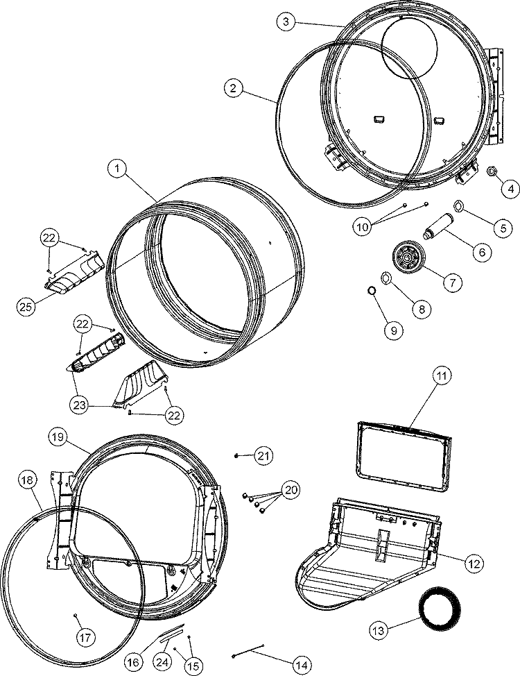 WP6-3129480 Dryer Drum Roller Axle (Support Shaft, Drum Support Axle, Roller Shaft) - Image 2