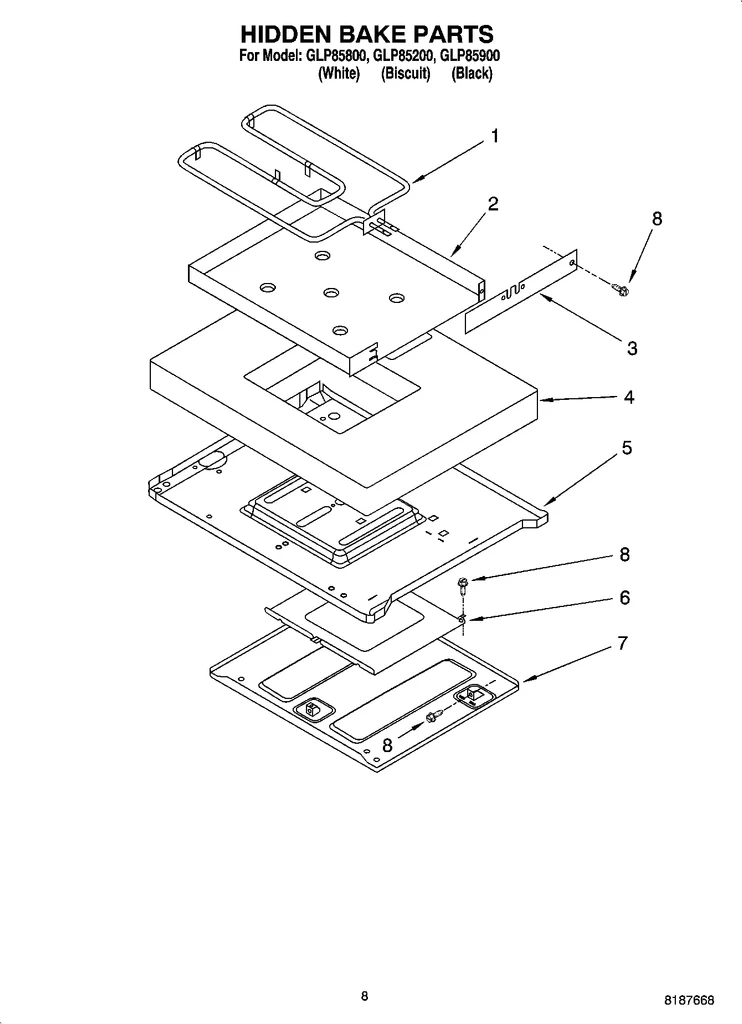 WP9752294 Range Oven Bake Element (replaces 9752294, 9752294A) - Image 2
