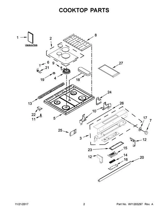 WPW10260060 Range Cooktop Power Supply Board - Image 2