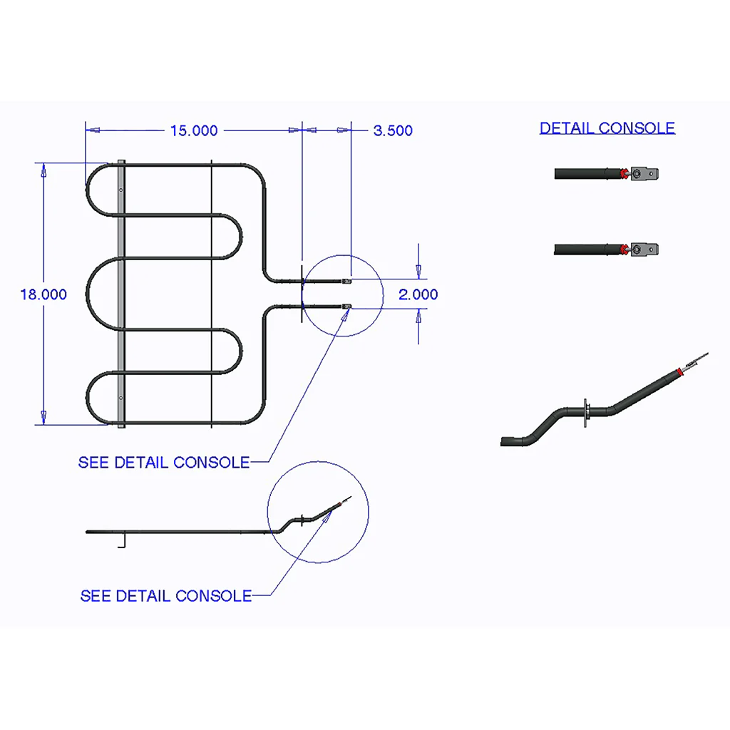 WPW10276482 Range Oven Bake Element (replaces W10144689, W10276482) - Image 5