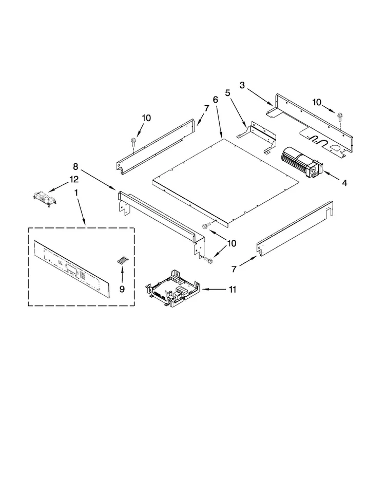 WPW10286791 Microwave Certified Refurbished Elec-Cntrl Board - Image 2