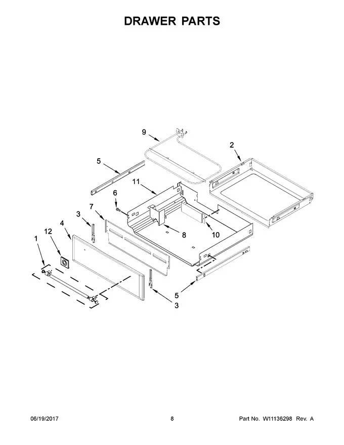 WPW10441805 Oven Drawer Slide - Image 2