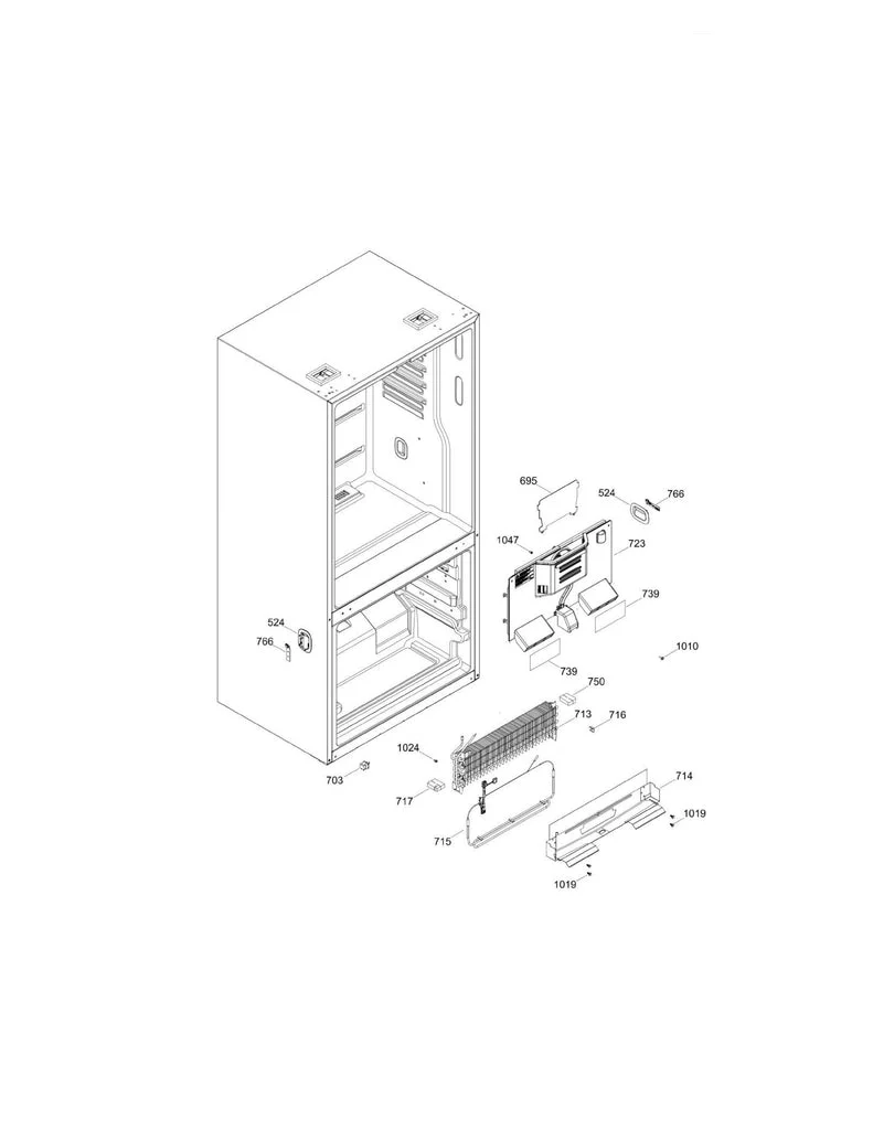 WR01A02435 Refrigerator Freezer Evaporator Cover Assembly