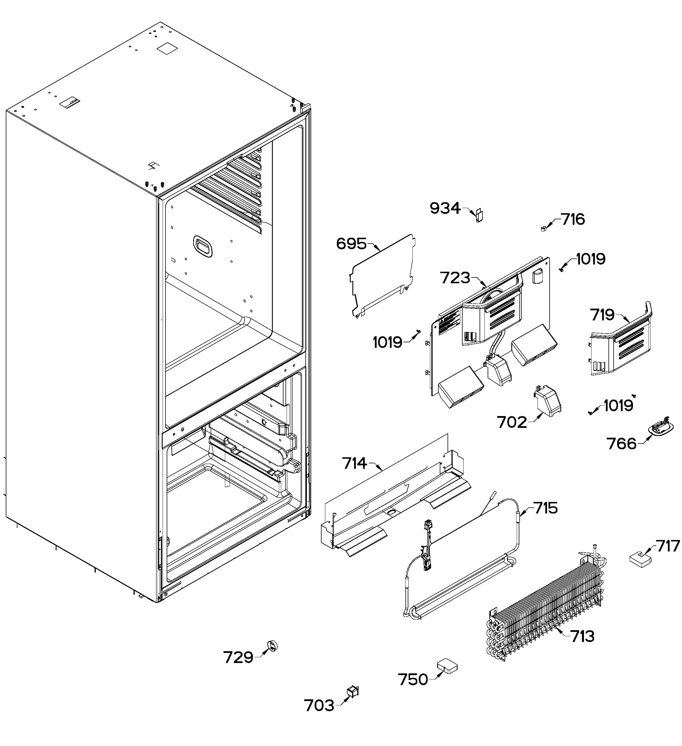 WR01A02436 Refrigerator Evaporator Cover ASM - Image 5