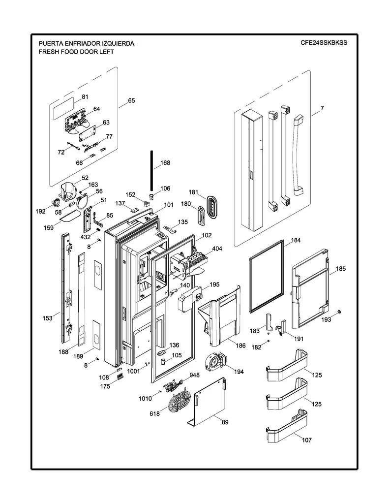 WR01L10705 Refrigerator Ice Box Door gasket - Image 5
