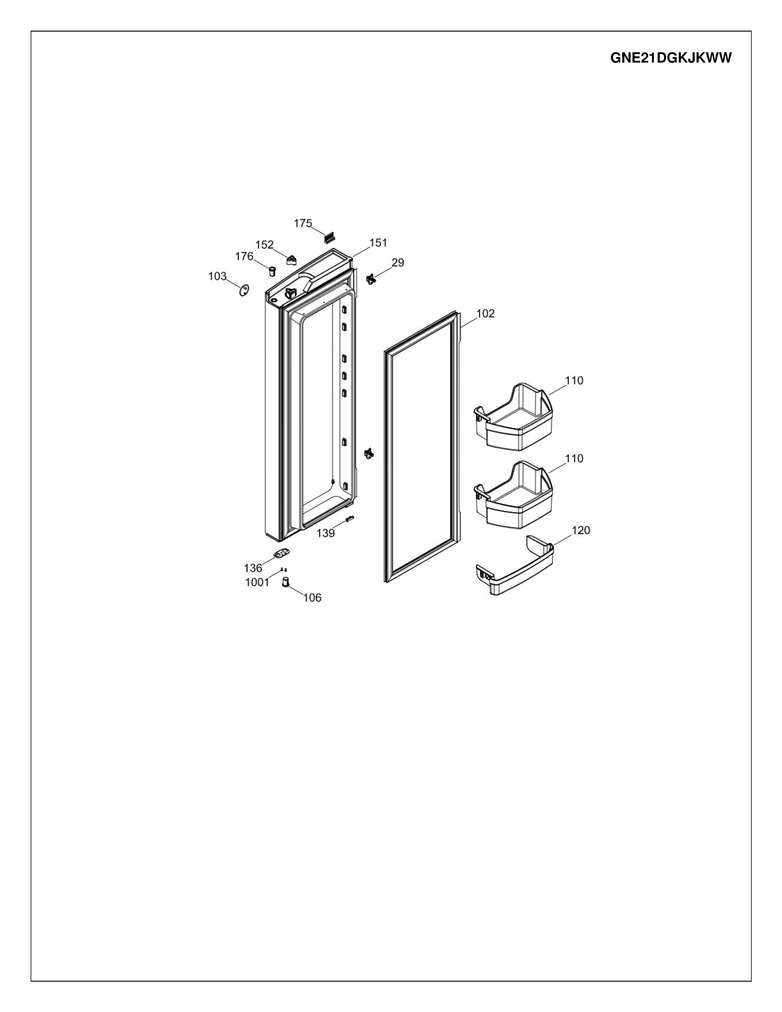 WR01L10746 Refrigerator Door Shelf Bin - Image 5