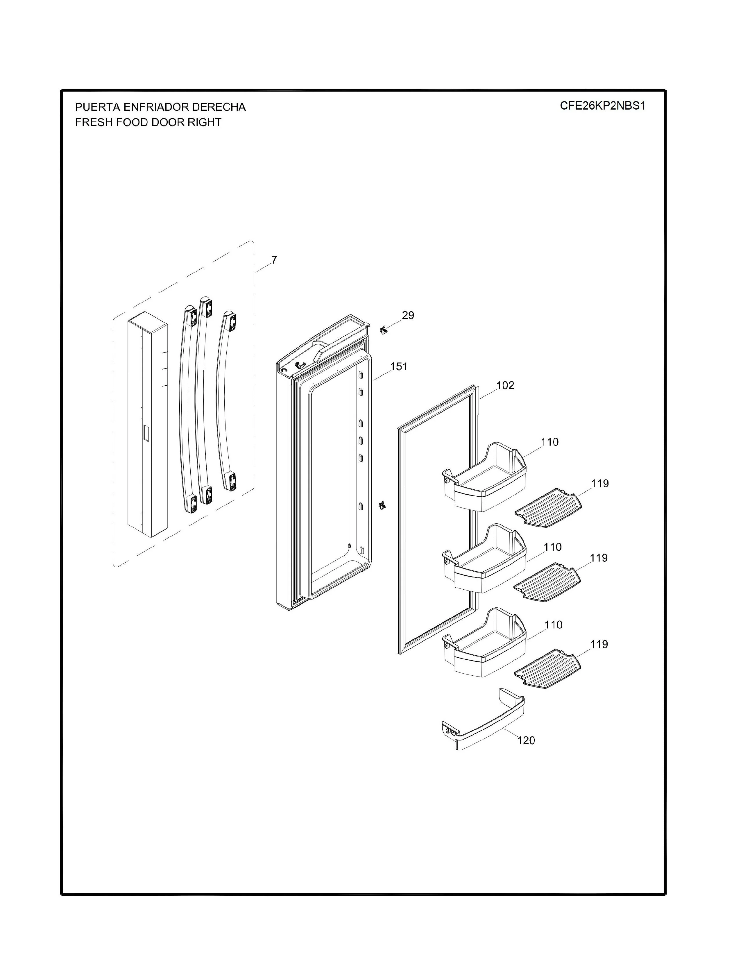WR01L12928 Refrigerator Door Bin Shelf module - Image 2