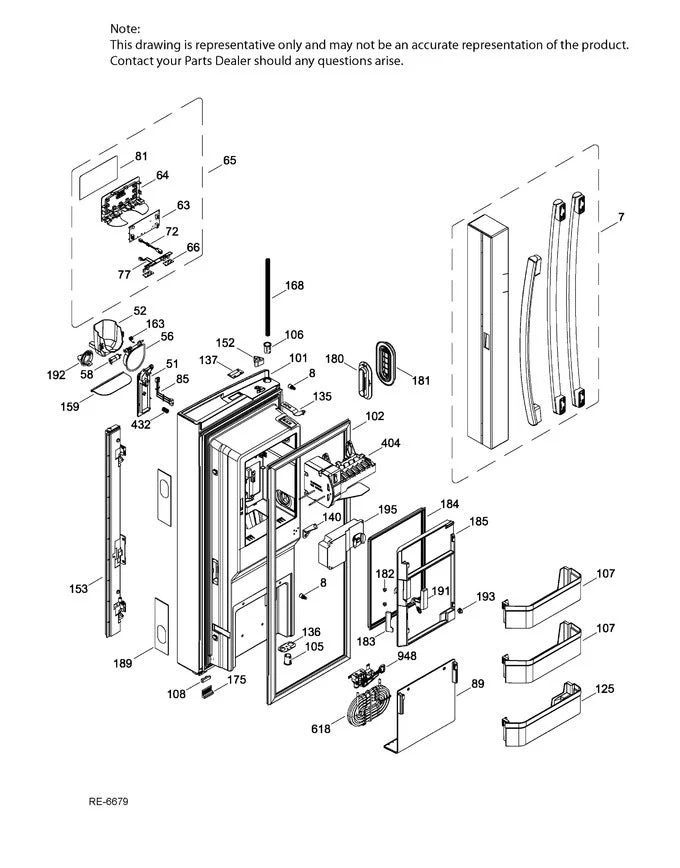 WR03F04448 Refrigerator Switch Paddle Assembly - Image 5