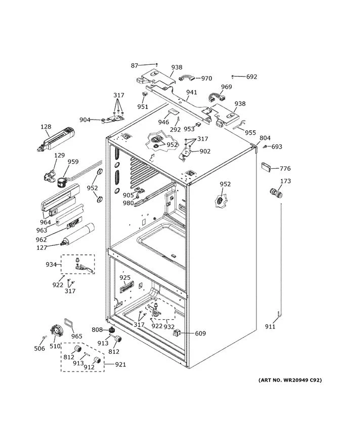 WR23X29161 Fresh Food Door Light Switch - Image 3
