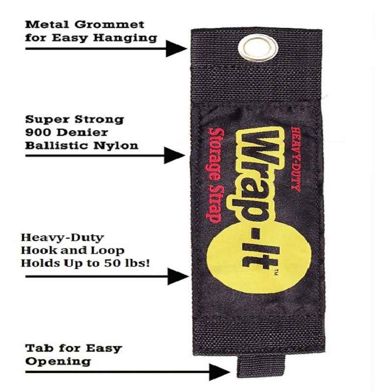 Wrap-It Heavy-Duty 2.5 in. W X 28 in. L Black Storage Straps 50 lb 1 pk - Image 2
