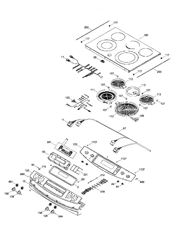 WS01F01164 Range Dual Radiant Surface Element, 12" (Dual Haliant Element, Dual Radiant Burner, 12" Radiant Element) - Image 5