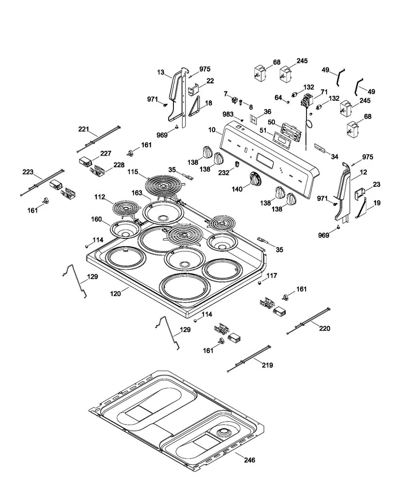 WS01F01950 Range Oven Key Panel - Image 5
