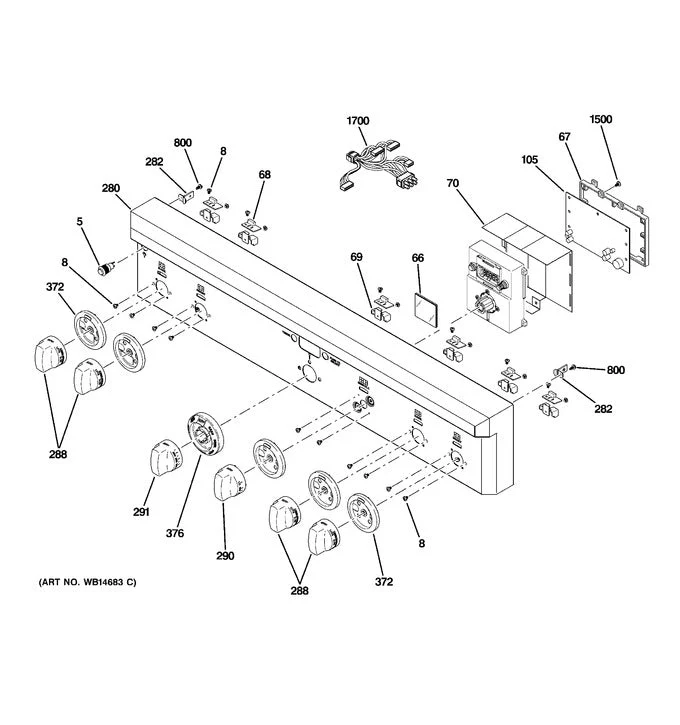 WS01F02023 Oven Control Display Module, Replaces 164D6817G015 - Image 5