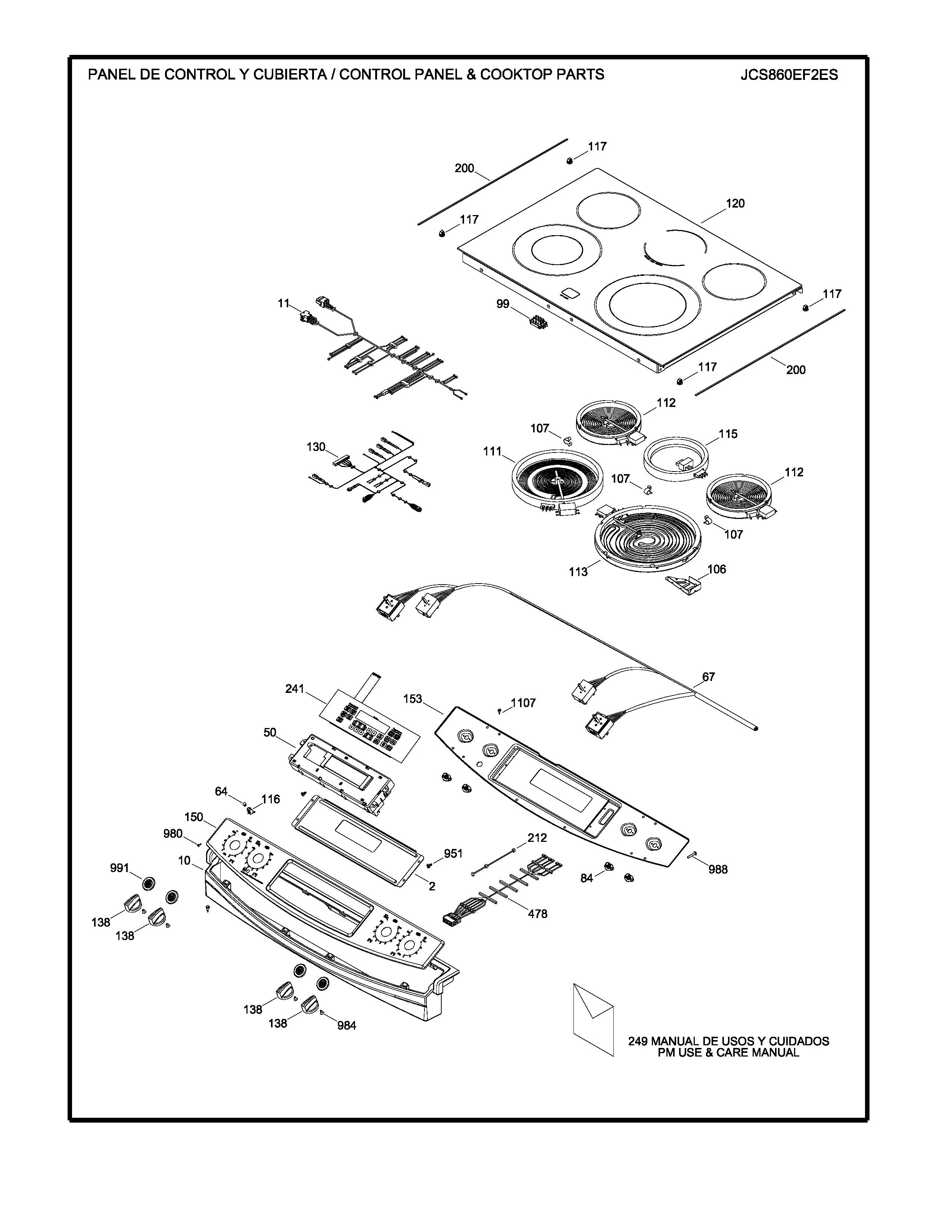 WS01F07219 Range Surface Element Infinite Switch Assembly