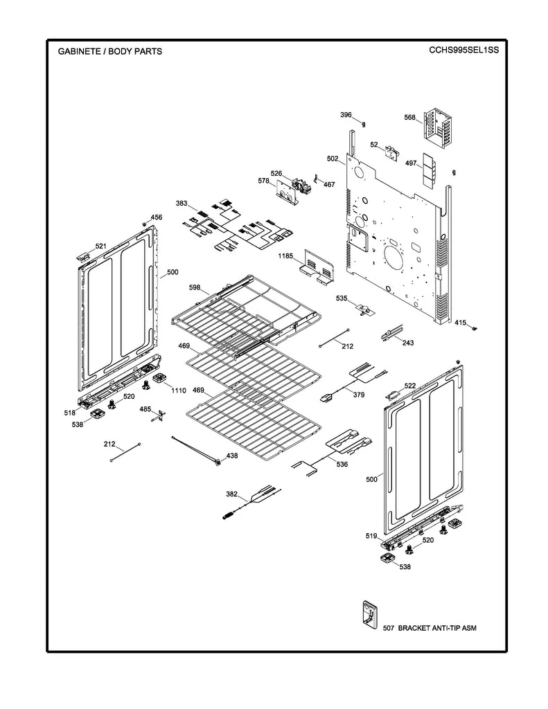 WS01F08638 Oven Machine Board and Frame