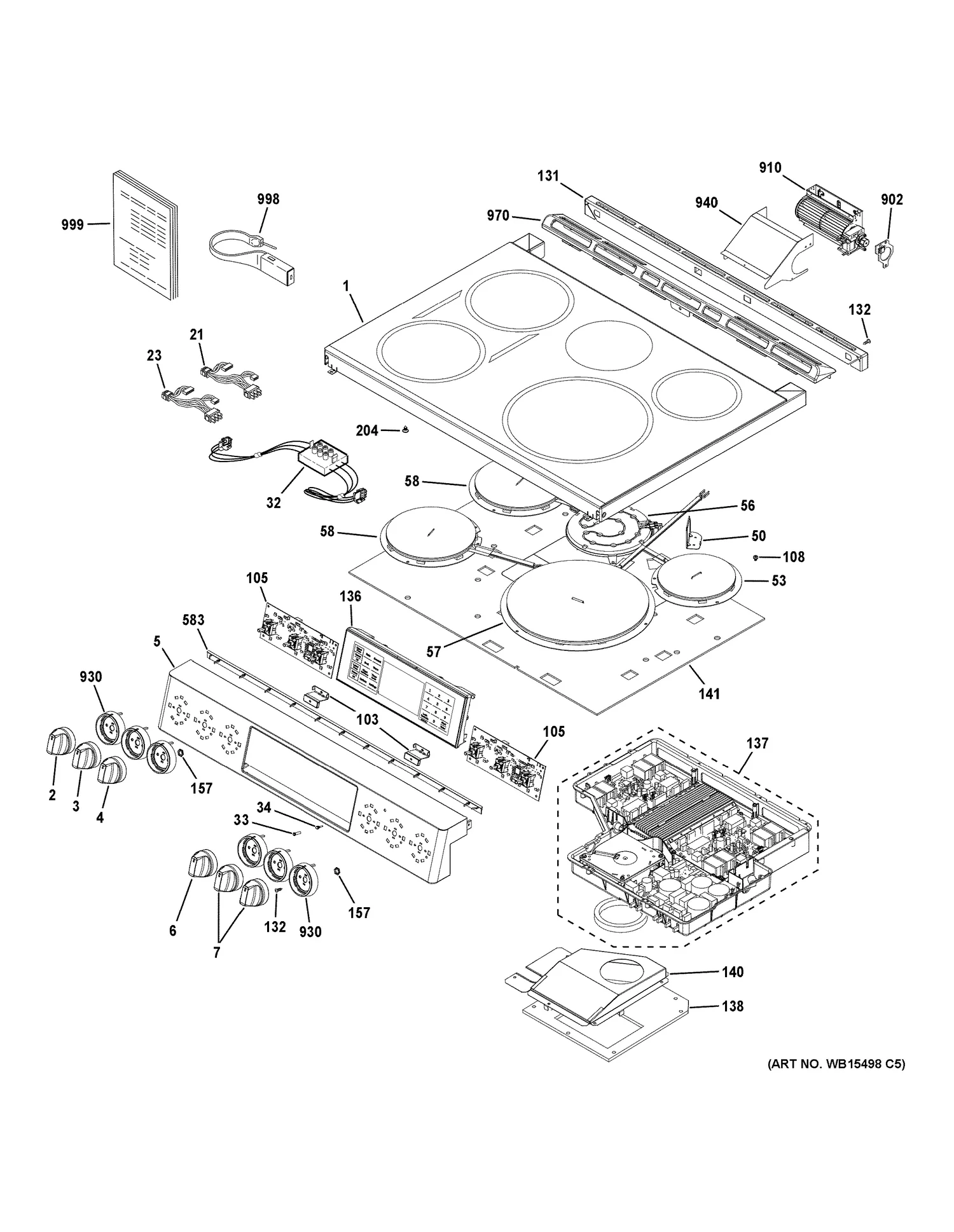 GE Range Induction Control & Gasket WS01F08813 (Replaces WB27X30357) - Image 6