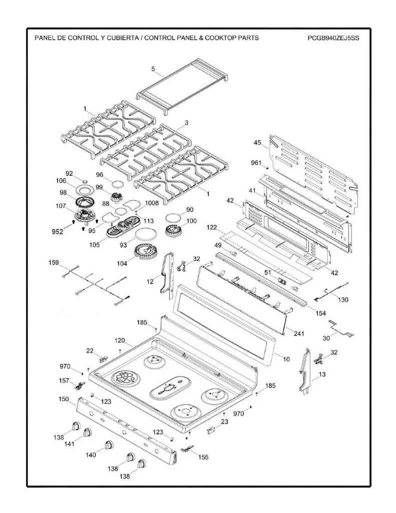 WS01F09451 Range Overlay and Control Assembly
