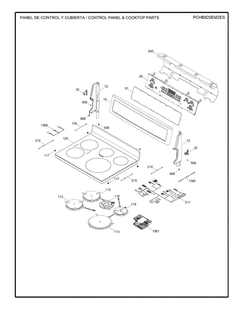 WS01F09632 Range Oven Certified Refurbished Control Assembly