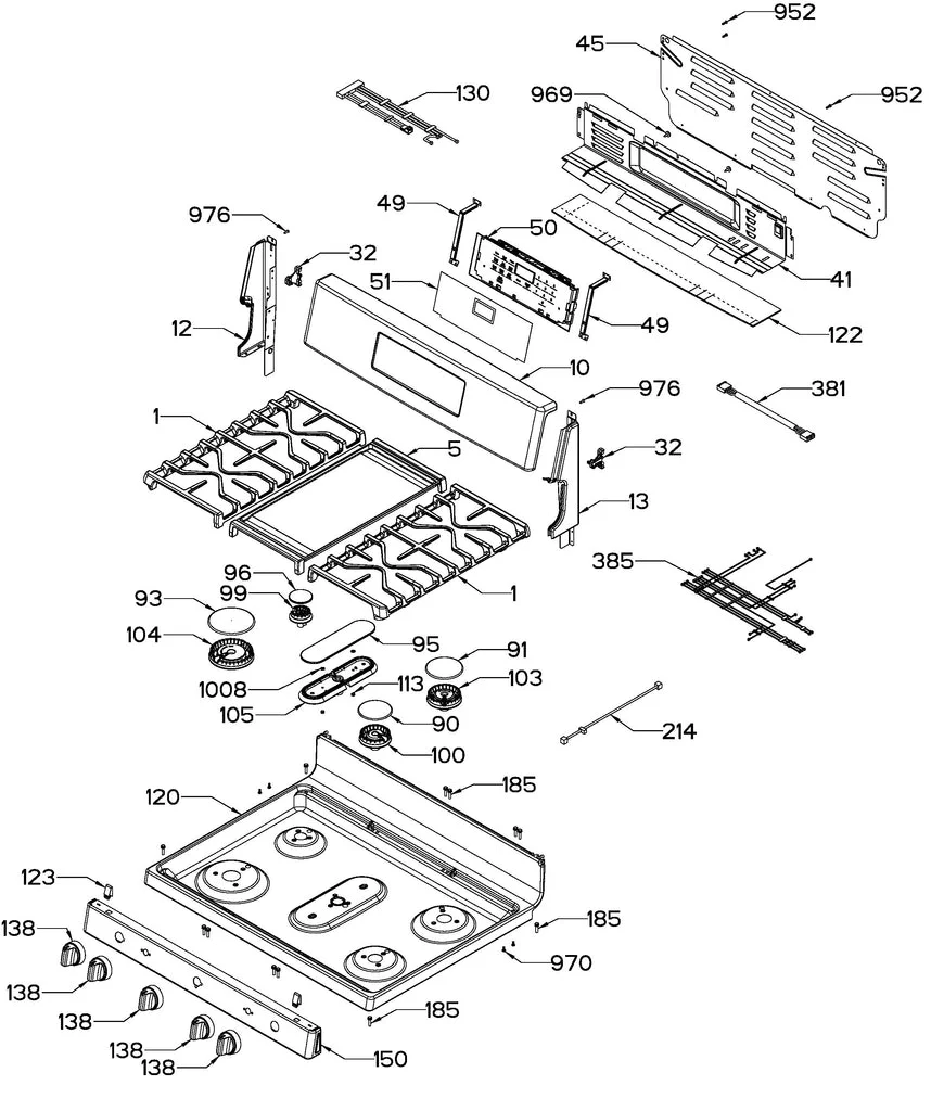 WS01F10138 Range Oven Control Board (replaces 301D1494G004) - Image 5