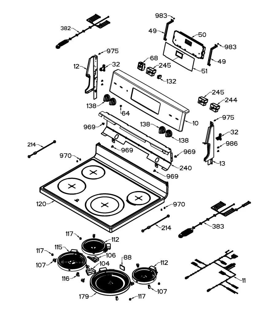 WS01F10146 Range Oven Overlay RC19 (replaces 295D4248P004) - Image 5