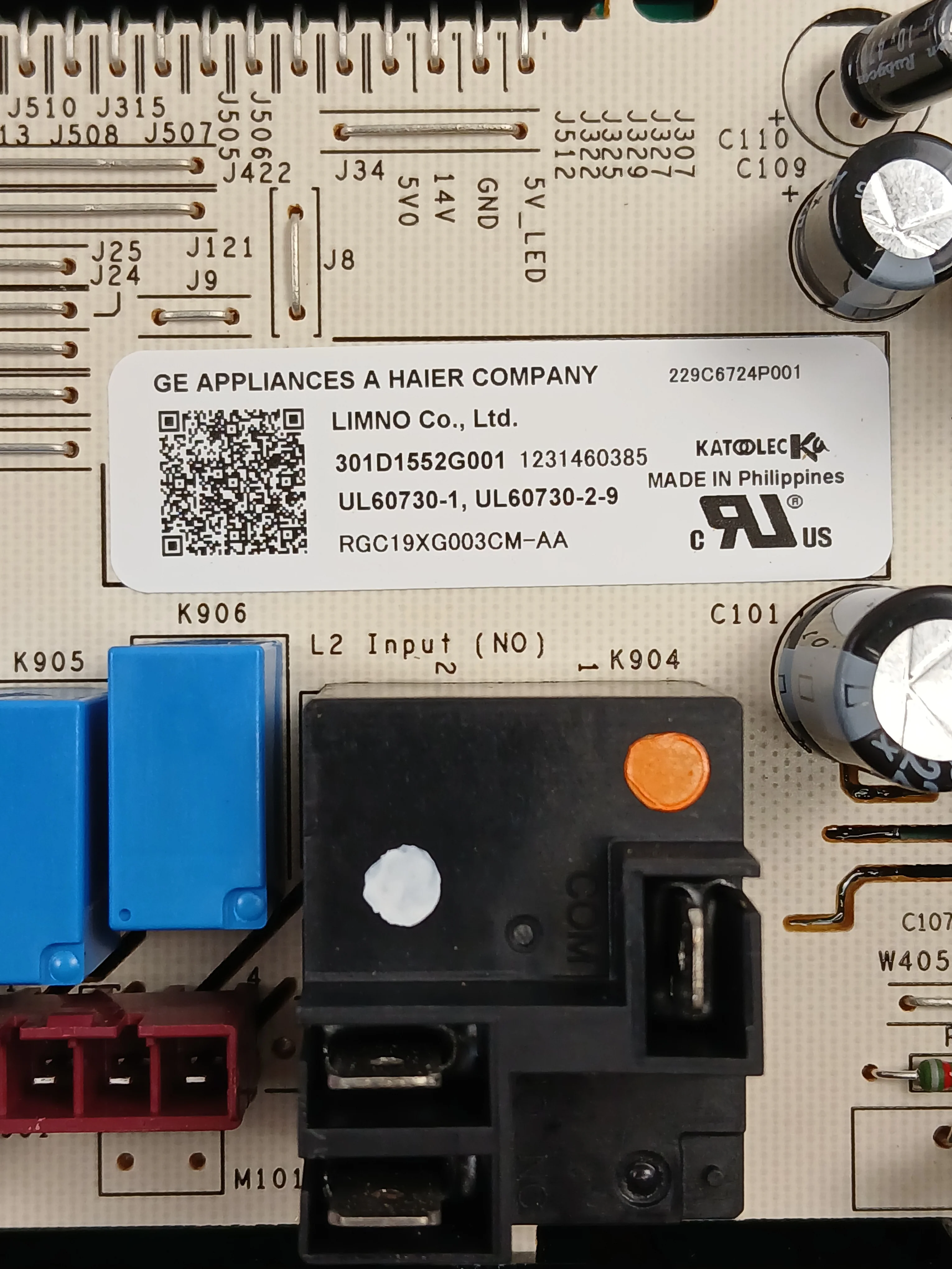 WS01F10717 Range Oven Control Assembly, Gas - Image 5